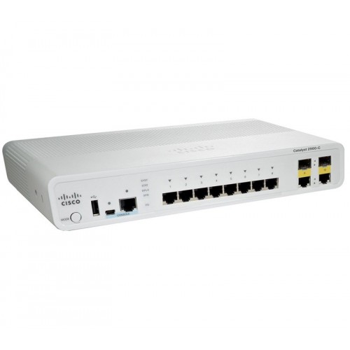 Коммутатор Cisco Catalyst, 8 x FE (PoE), 2 x GE/SFP, LAN Base WS-C2960C-8PC-L